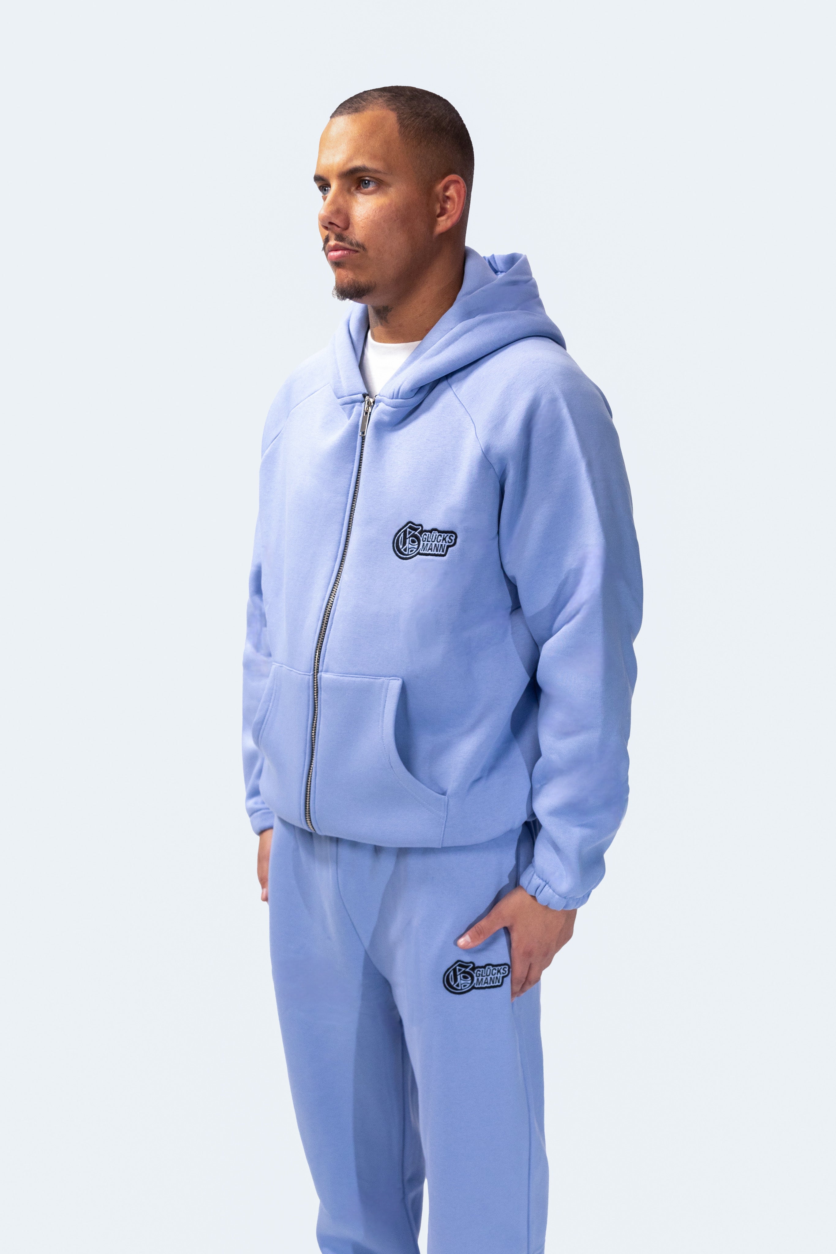 BABY BLUE ZIP-HOODIE