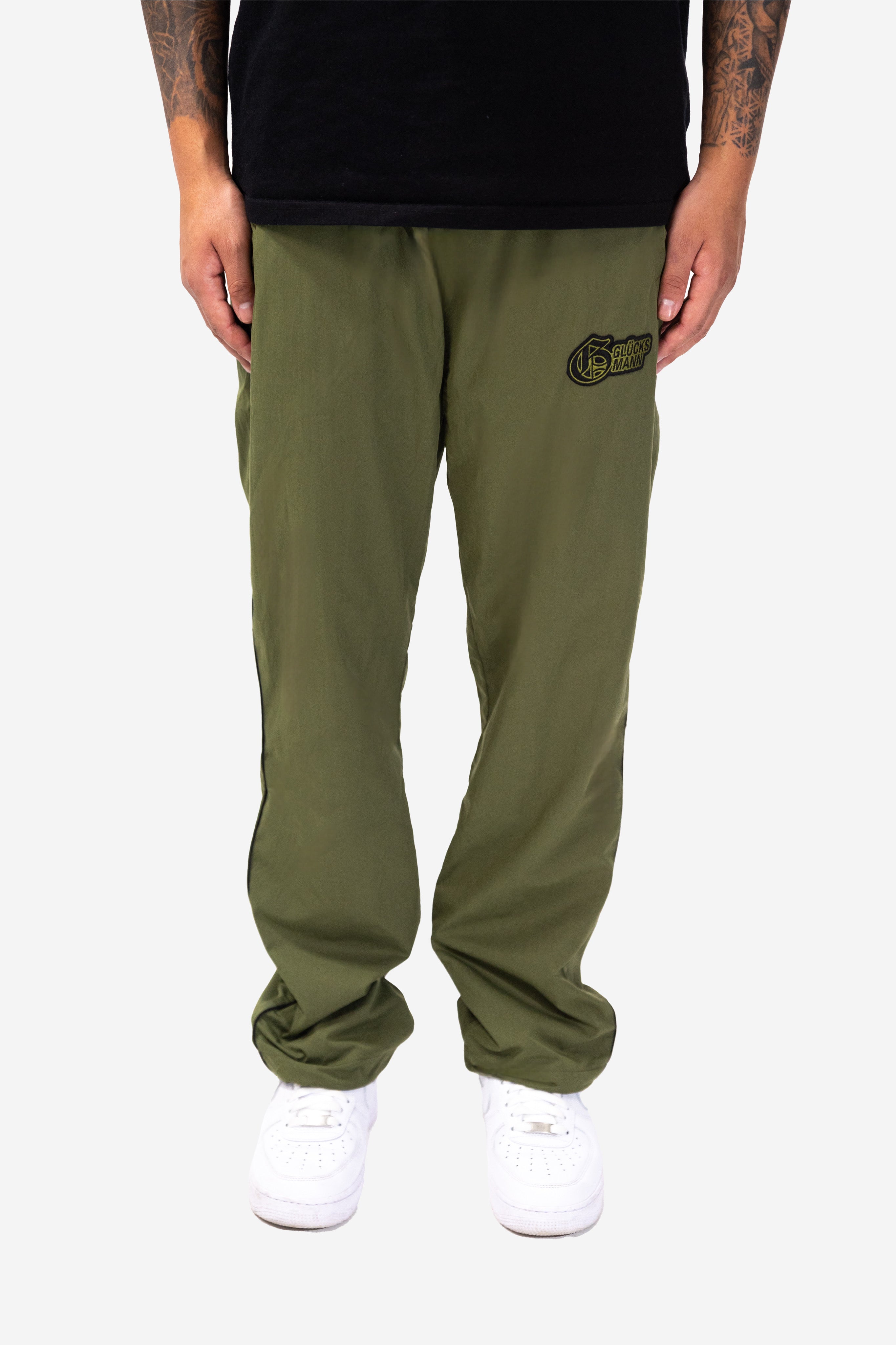 NAVY GREEN TRACKPANTS
