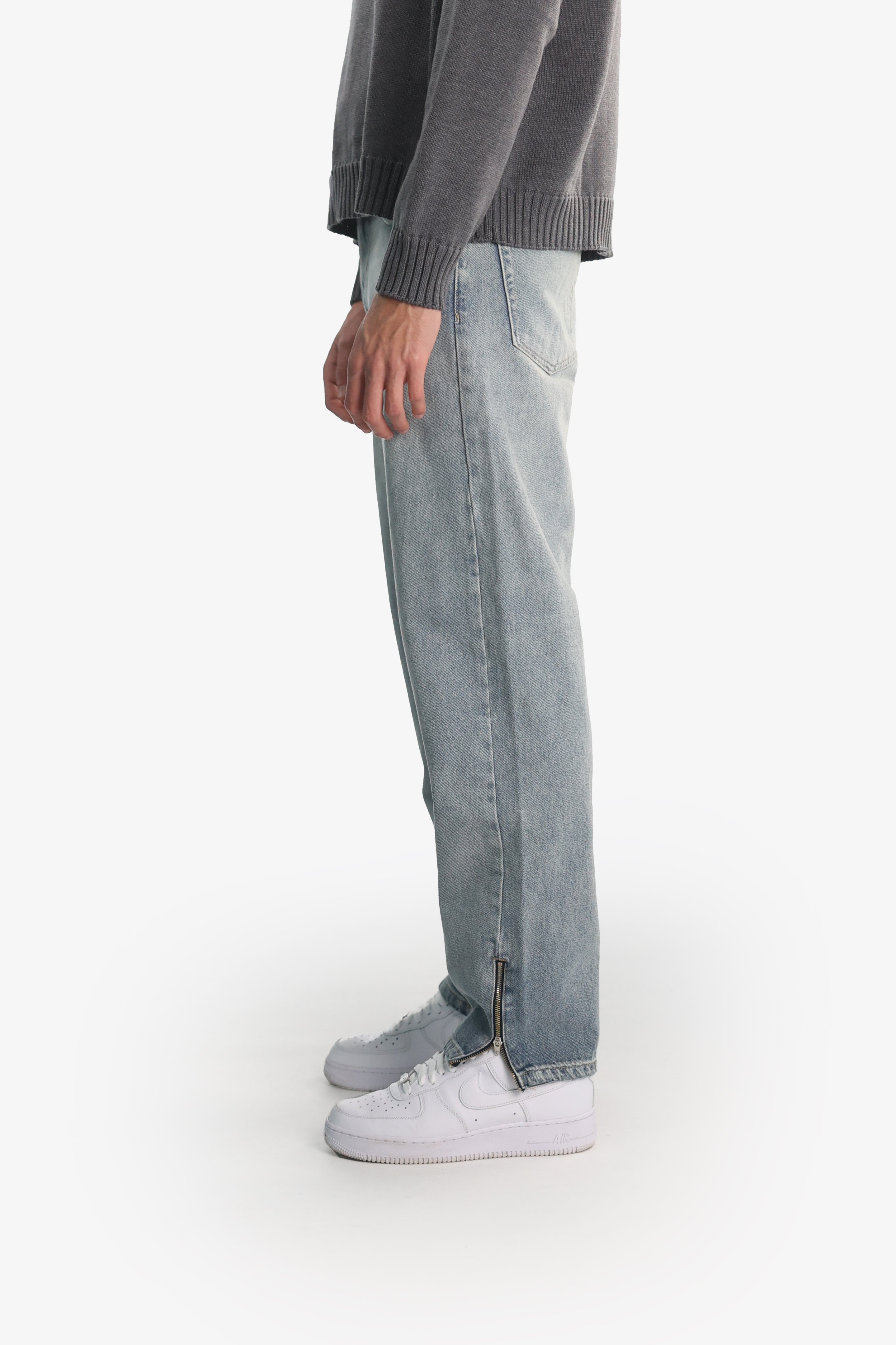 OCEAN BLUE ZIP DENIM