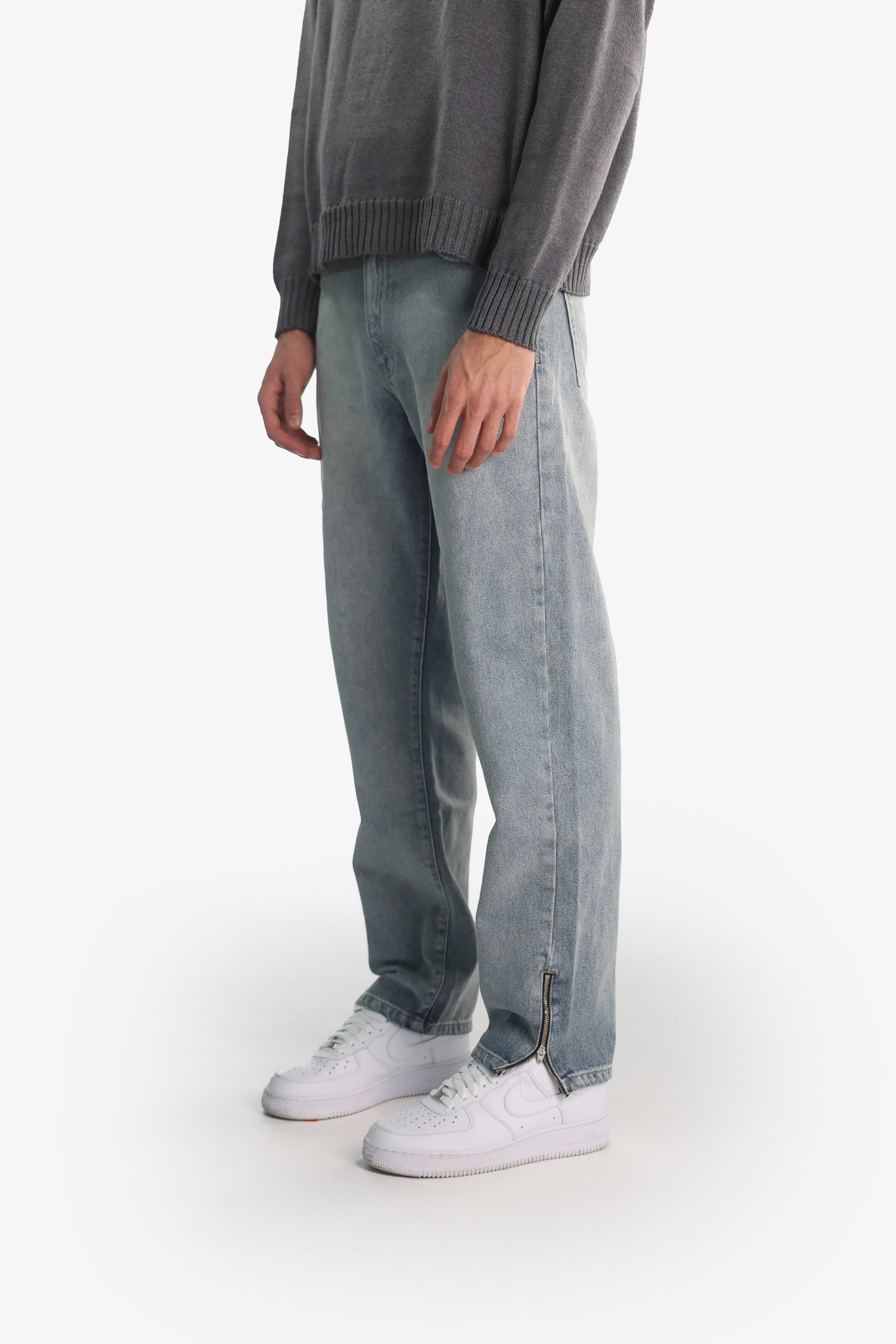 OCEAN BLUE ZIP DENIM