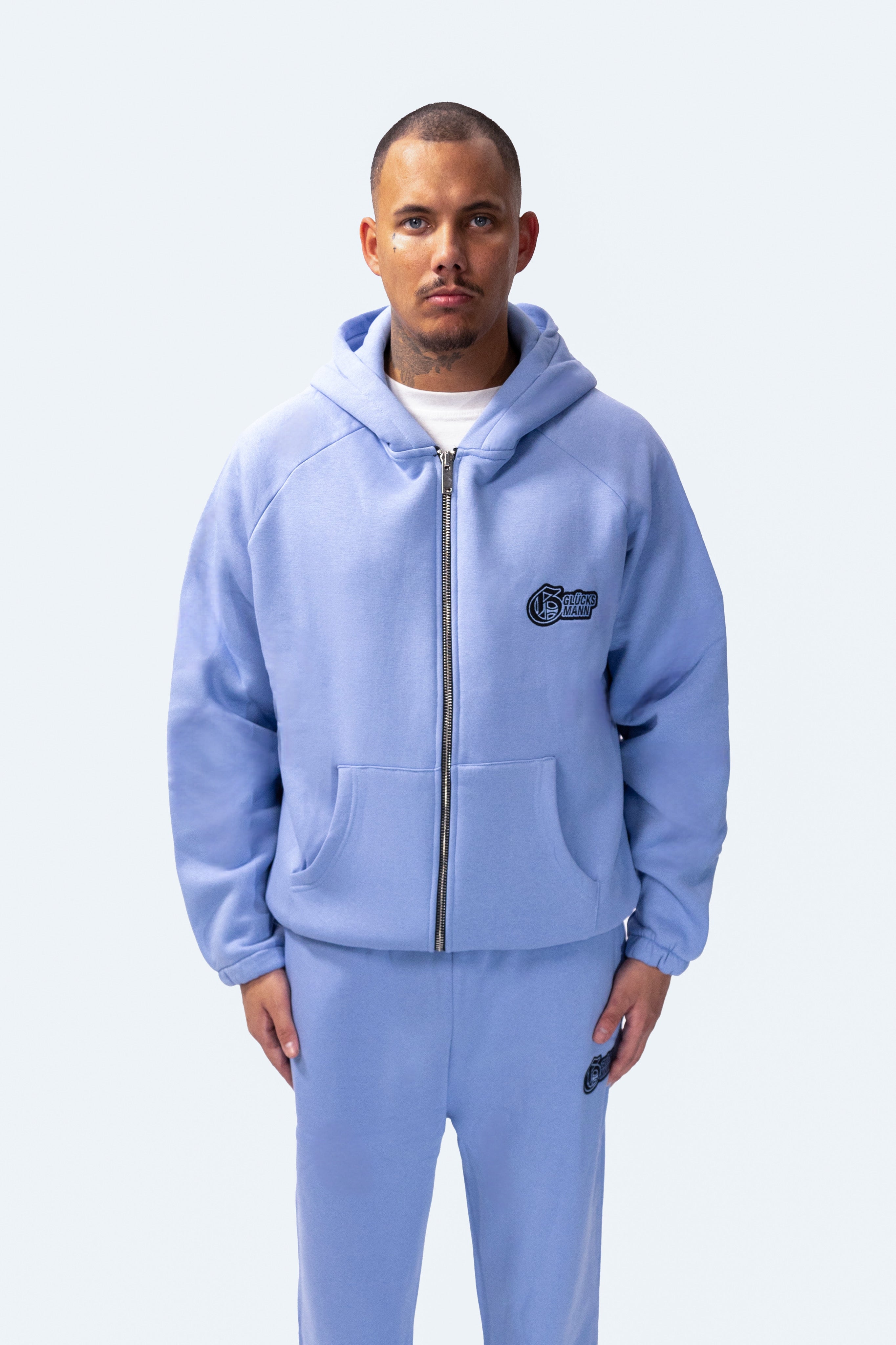 BABY BLUE ZIP-HOODIE