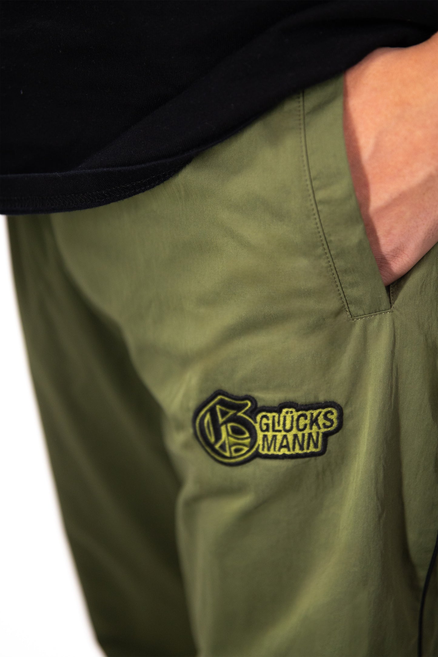 NAVY GREEN TRACKPANTS