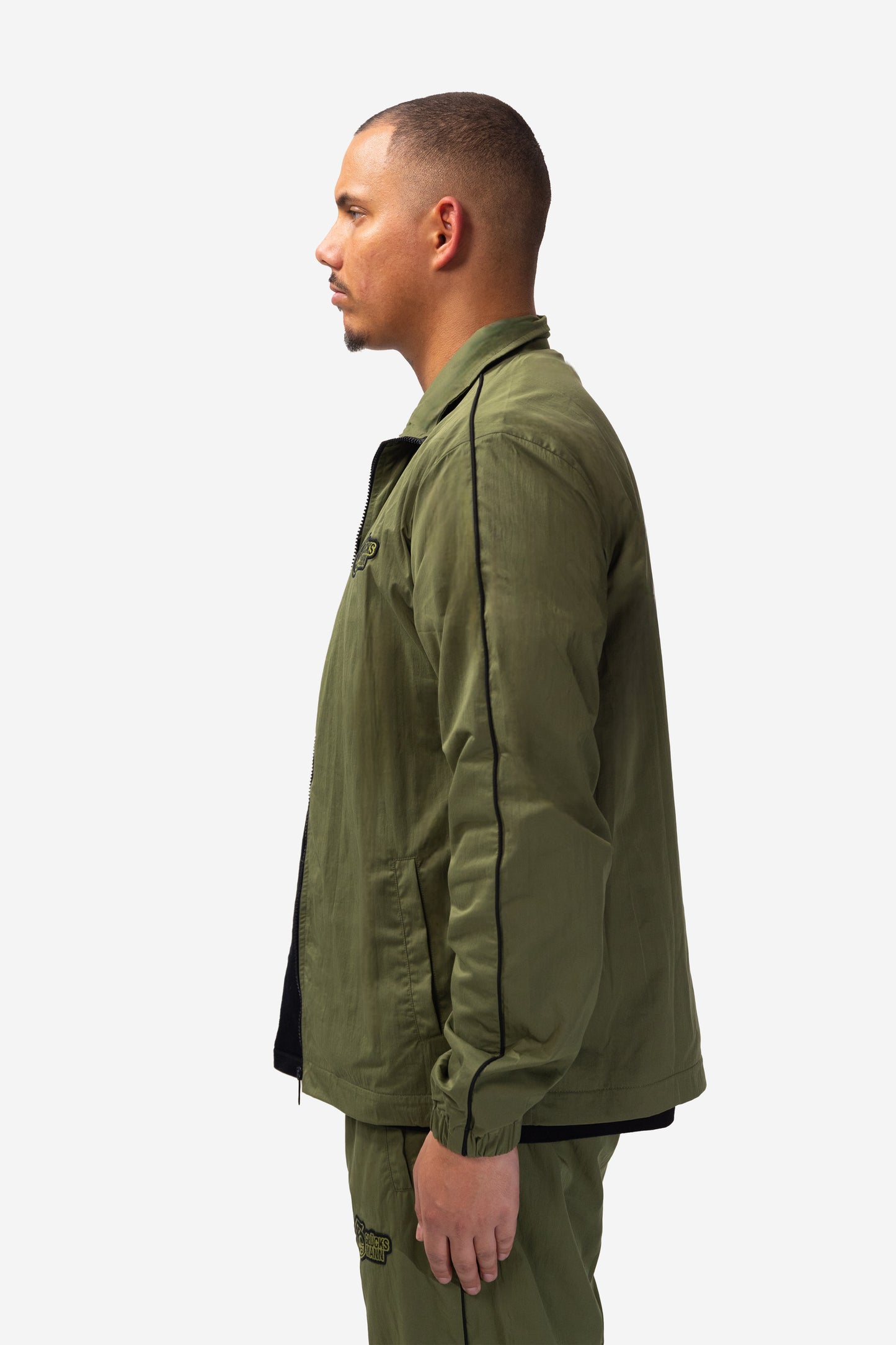 Navy-Green Track Jacket