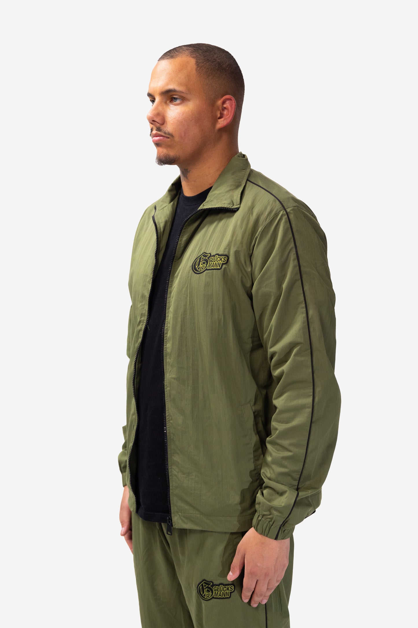 Navy-Green Track Jacket