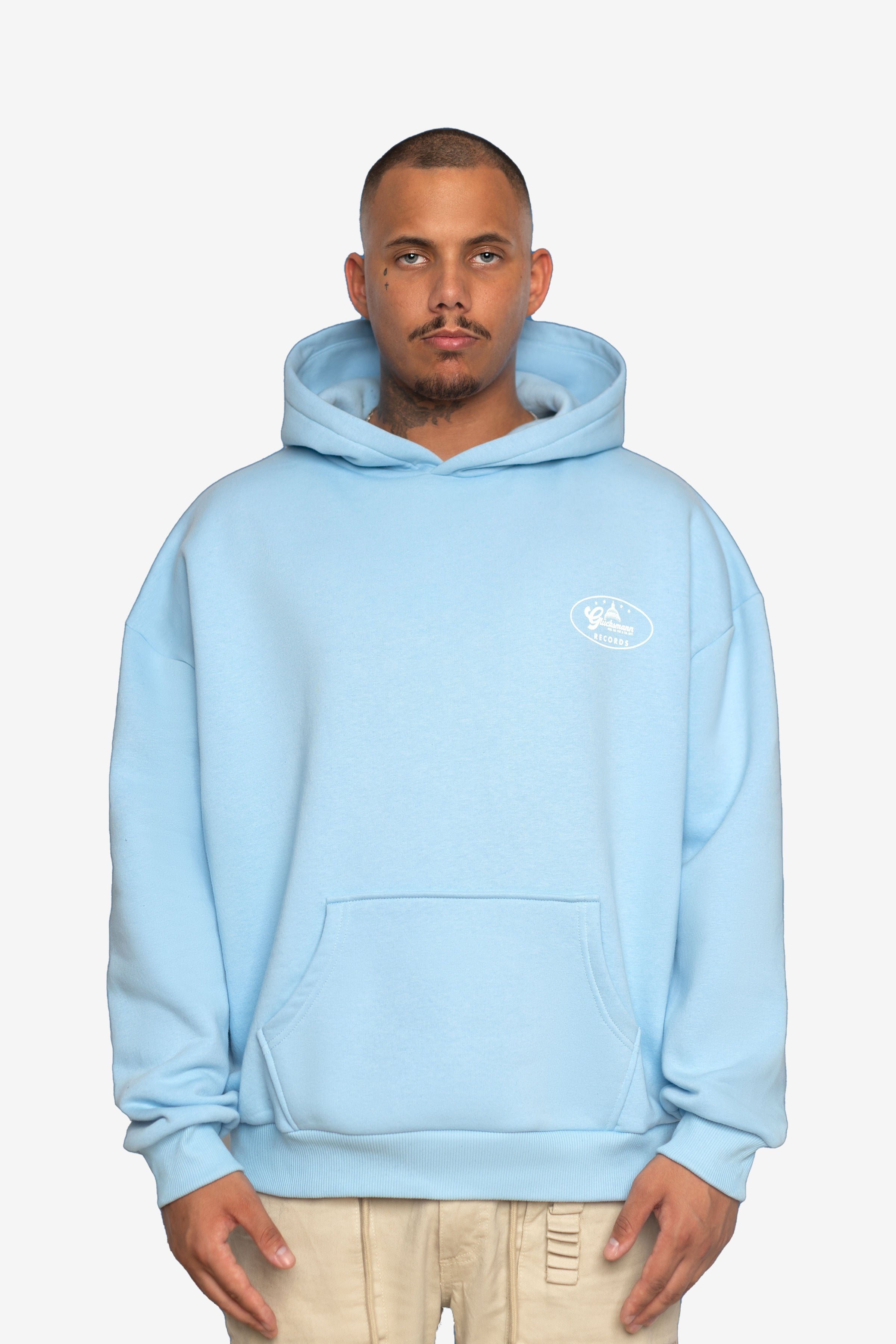 Baby blue fluffy hoodie online